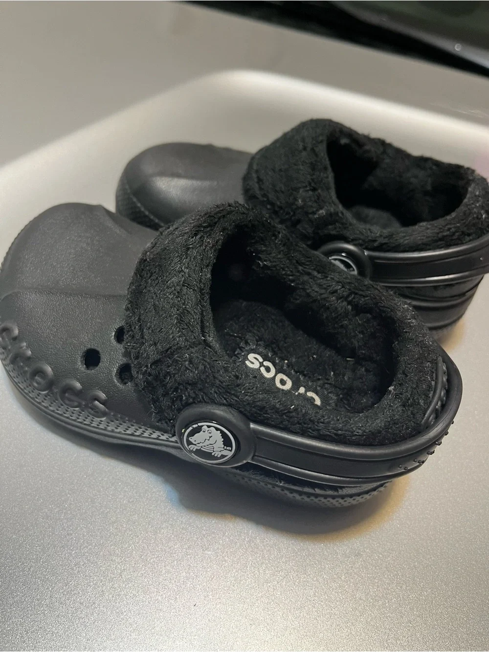 CROCS Kids Classic Fuzzy Lined Clog - Black